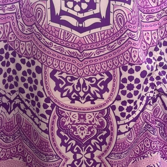 Miss Lavish London Boho Kaftan Dress Mumu Womens Size 14-18 Purple New - Picture 7 of 10